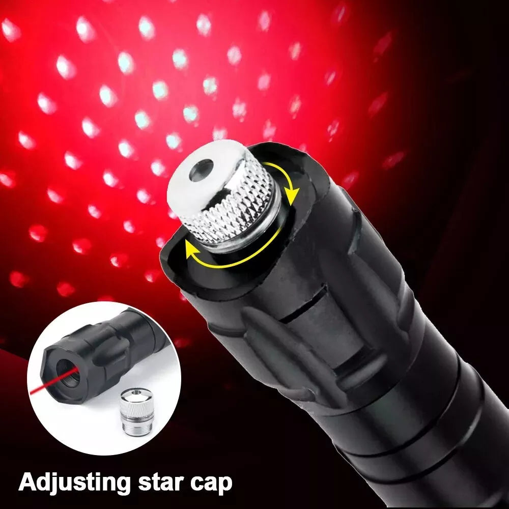 Laserpointer Genopladelig Rød Multifunktionel Lommelygte Sæt