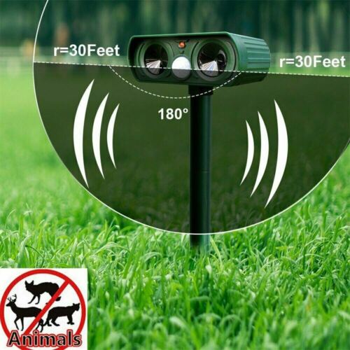 Dispositif solaire à capteur de mouvement pour répulsif de nuisibles de jardin