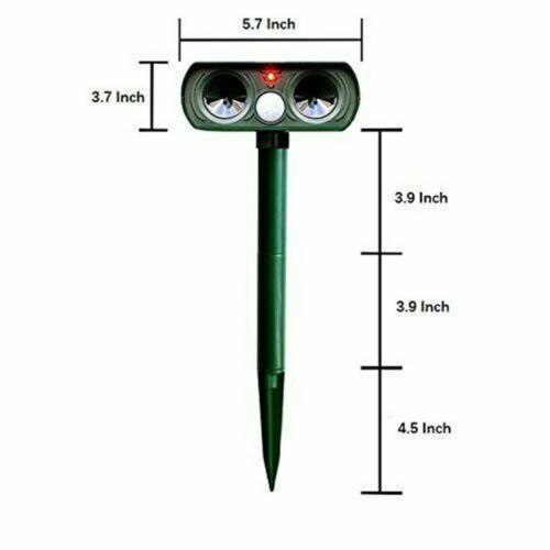 Dispositif solaire à capteur de mouvement pour répulsif de nuisibles de jardin