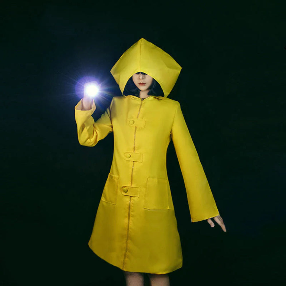 Six Cosplay Costume Kids Adult Hooded Jacket Yellow Coat for Halloween Dress Up - Image 1