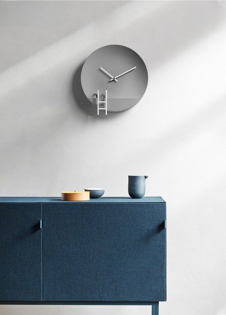 CementGlow - Modern Grey Cement Wall Clock