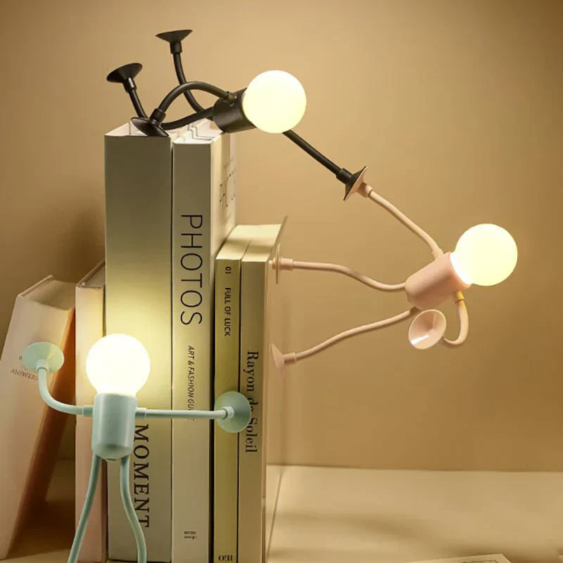 LED natlampe med fleksibel sugekopmontering