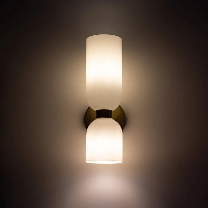 Luminous Duo – Stylish and Elegant Double-Headed Glass Wall Light to Enhance Your Home Decor