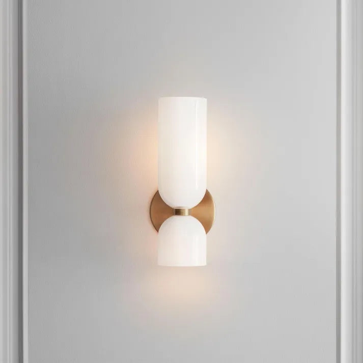 Luminous Duo – Stylish and Elegant Double-Headed Glass Wall Light to Enhance Your Home Decor