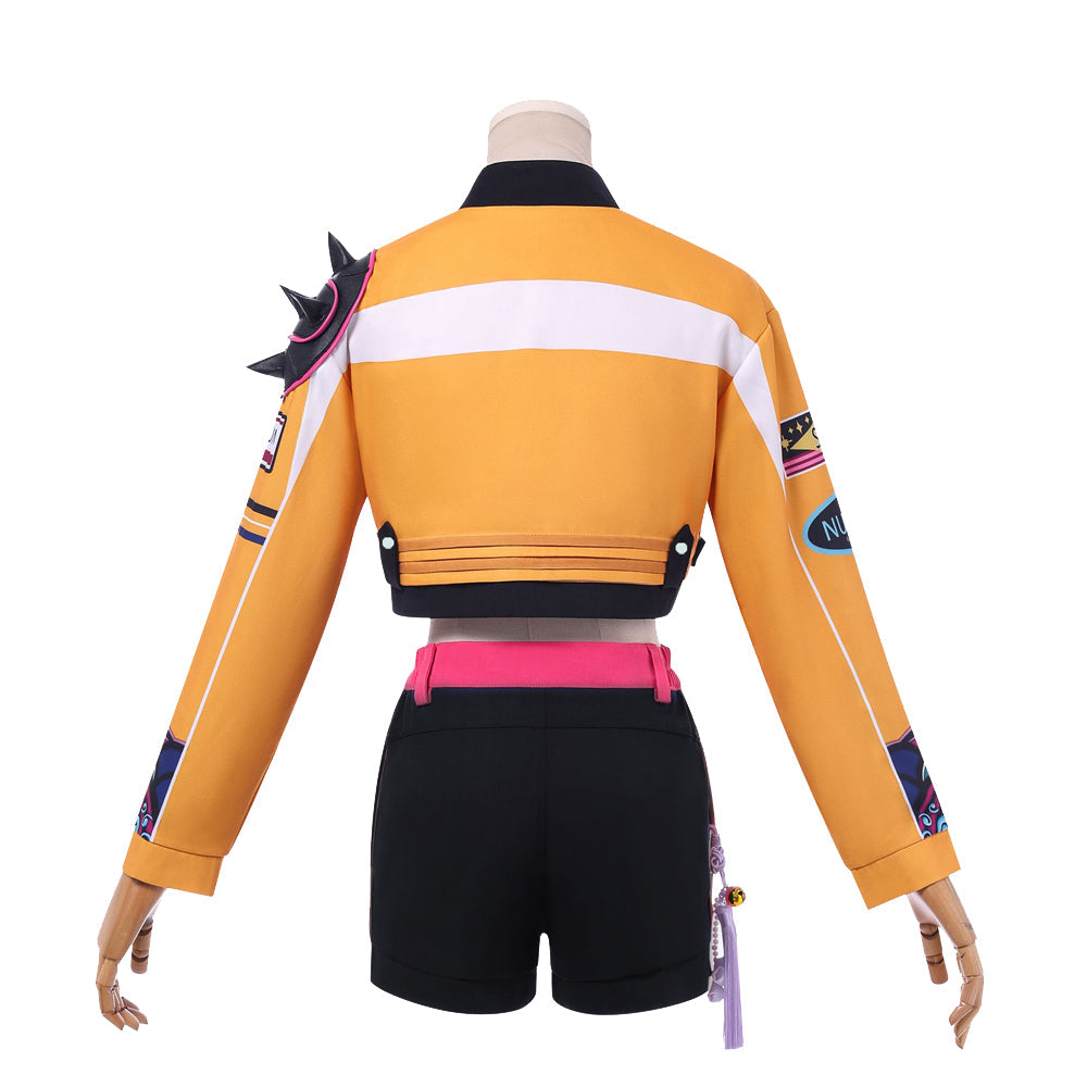 Yellow Costume Tops Vest and Shorts Full Set Deluxe Kids Adults Halloween Cosplay Outfit - Image 8